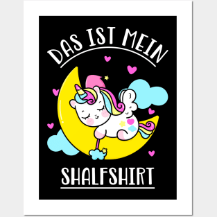 Das ist mein Schlafshirt süßes Einhorn Pyjama Posters and Art